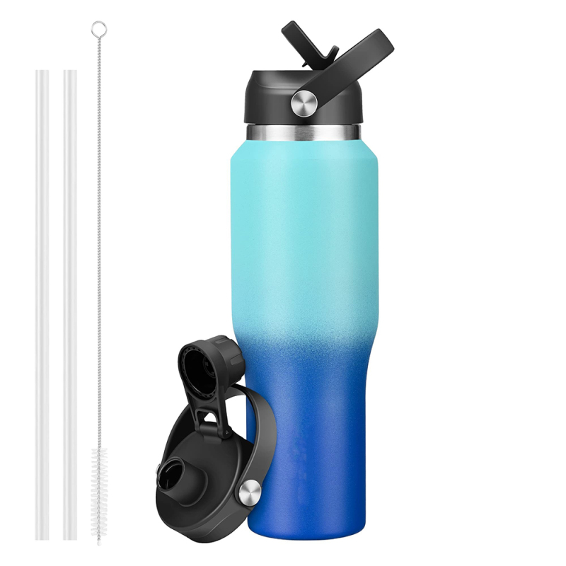 30oz 40oz Double Wall Stainless Steel Tumbler with Lid & Straw