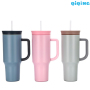40oz T-Shaped Double Wall SS304 Vacuum Tumbler with Straw for Car