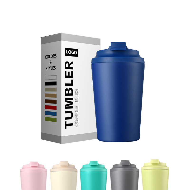Custom Logo Eco-Friendly 12oz Vacuum Insulated Coffee Mug with Lid