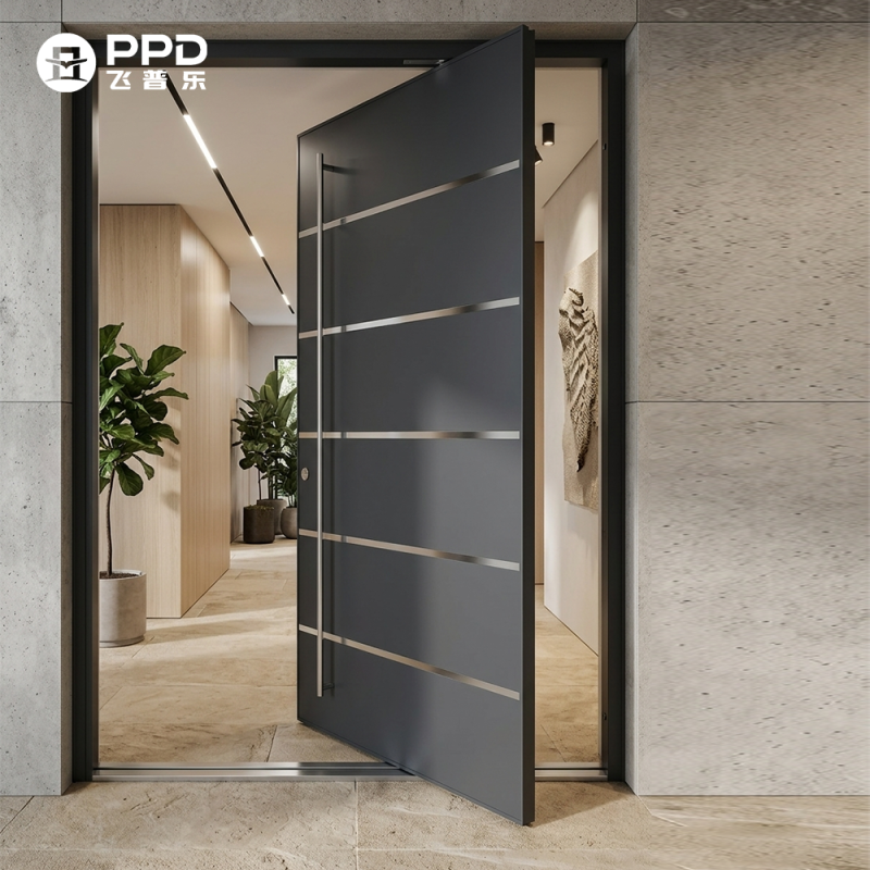 Matte Finish Pivot Door Impact Resistant Entrance Gate Zinc Alloy Sheet for Mid East.
