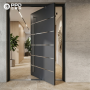 Matte Finish Pivot Door Impact Resistant Entrance Gate Zinc Alloy Sheet for Mid East.