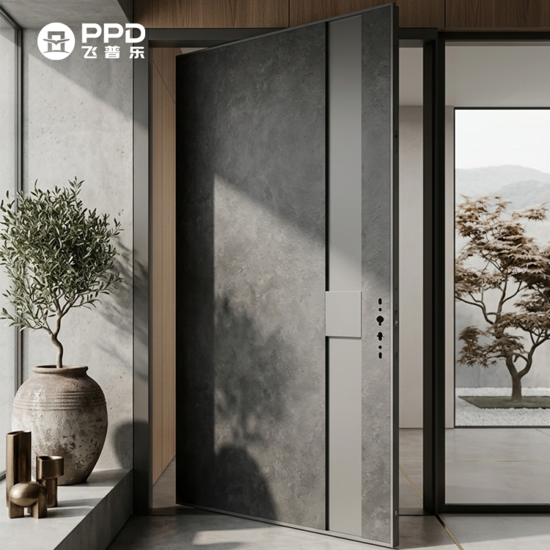Matte Finish Pivot Door Impact Resistant Entrance Gate Zinc Alloy Sheet for Mid East.