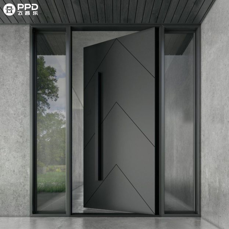 Matte Finish Pivot Door Impact Resistant Entrance Gate Zinc Alloy Sheet for Mid East.