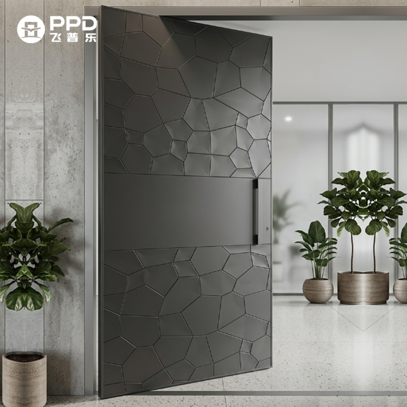 Matte Finish Pivot Door Impact Resistant Entrance Gate Zinc Alloy Sheet for Mid East.