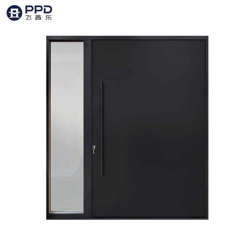 Entrance Doors Metal Pivot Residential Aluminum American Style Fiberglass Front Glass Metal Doors For Houses