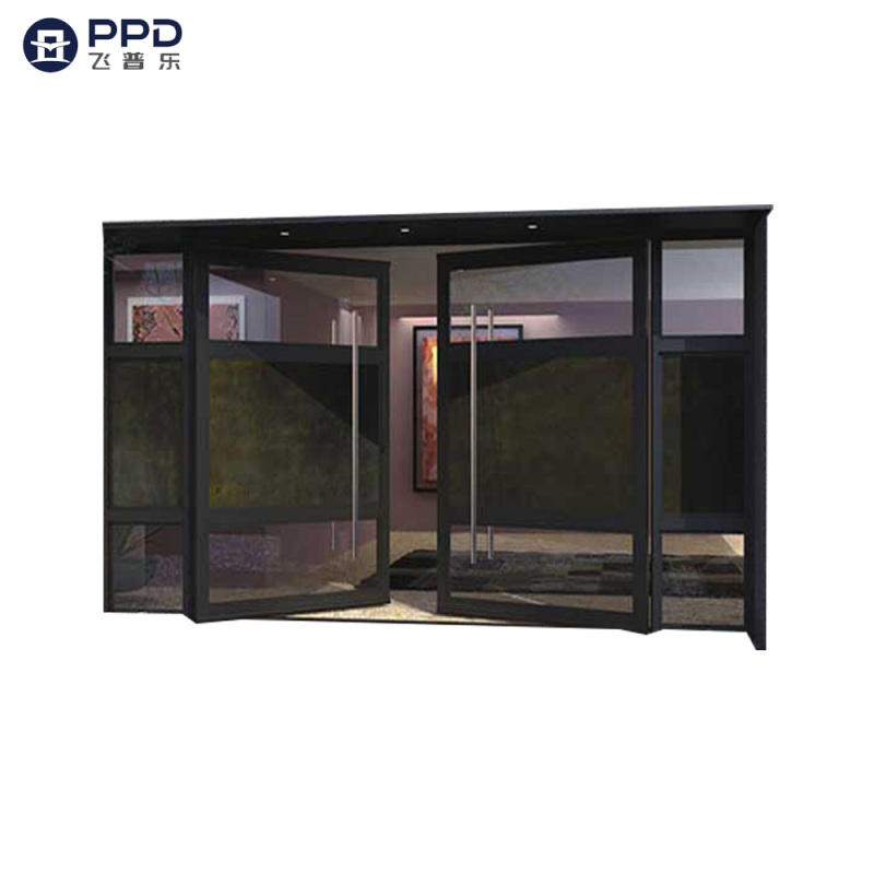 Entrance Doors Metal Pivot Residential Aluminum American Style Fiberglass Front Glass Metal Doors For Houses