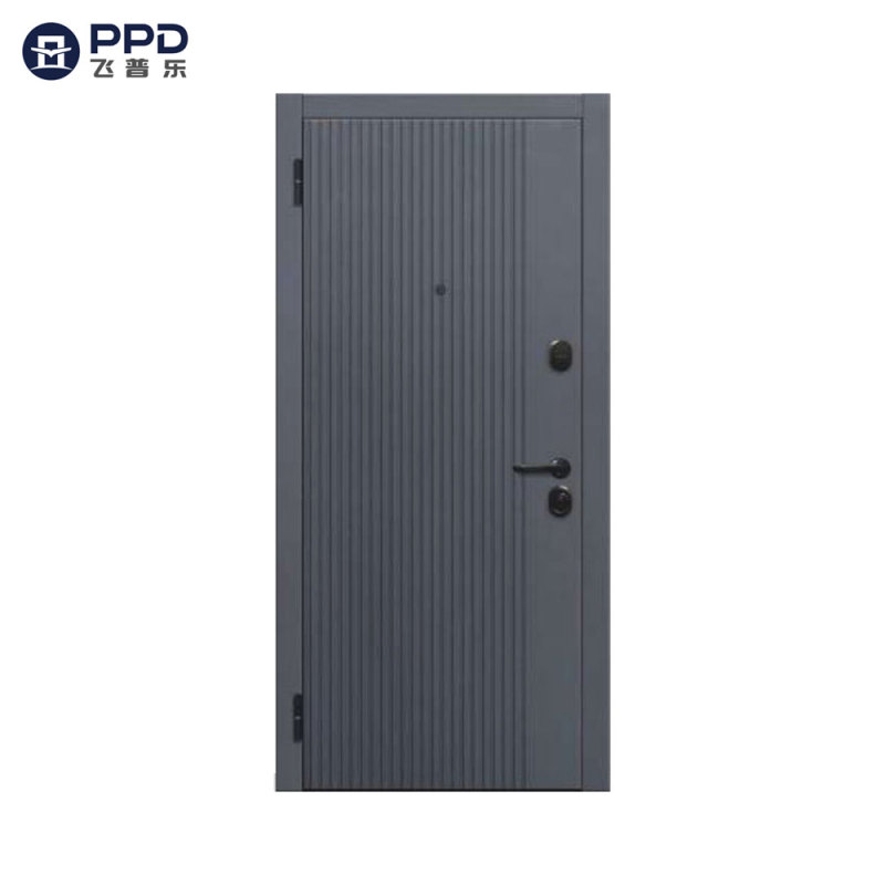 Decorative Design Soundproof Entry Gate Waterproof Security Door Steel for Residential Home.