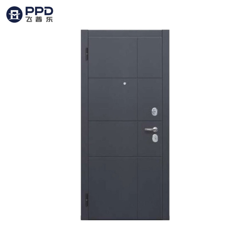 Decorative Design Soundproof Entry Gate Waterproof Security Door Steel for Residential Home.