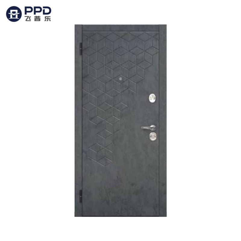 Decorative Design Soundproof Entry Gate Waterproof Security Door Steel for Residential Home.
