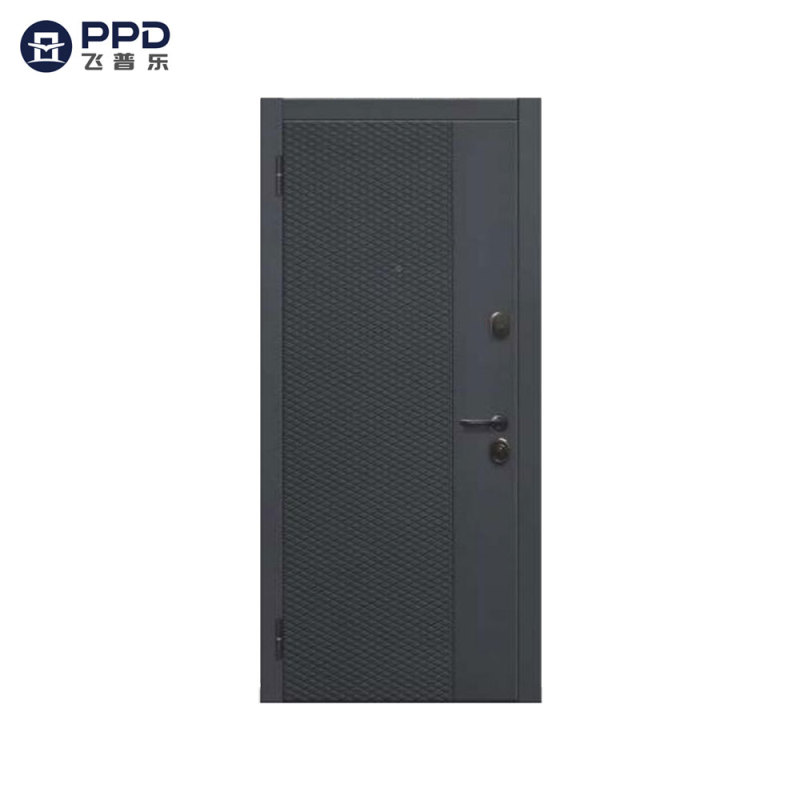 Decorative Design Soundproof Entry Gate Waterproof Security Door Steel for Residential Home.