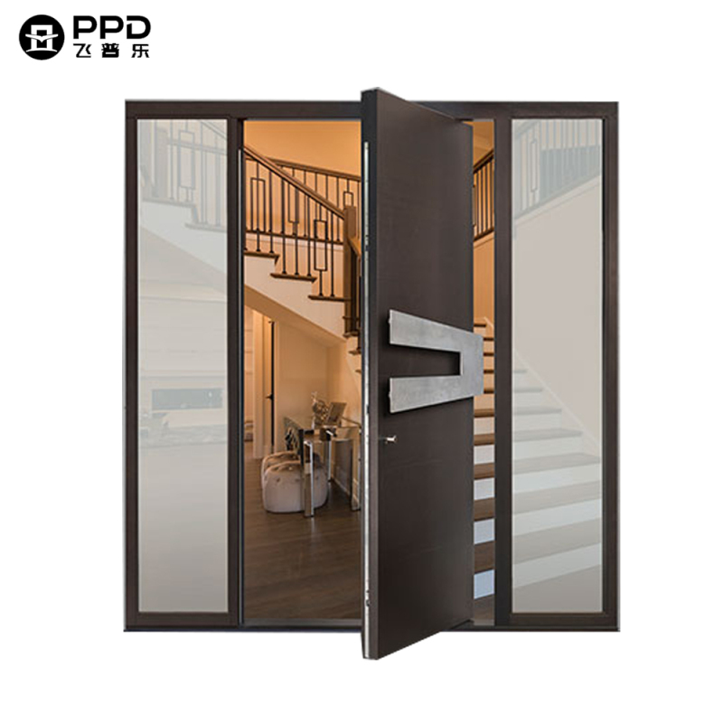 Latest Design Original Factory Main Entrance Exterior Front Entry Doors Porte Solid Wood External Pivoting Doors