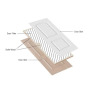 PPD  White Primed Shaker Style Interior Prehung Door MDF Molded Wooden Door Modern Doors For House