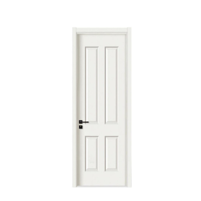 PPD  White Primed Shaker Style Interior Prehung Door MDF Molded Wooden Door Modern Doors For House