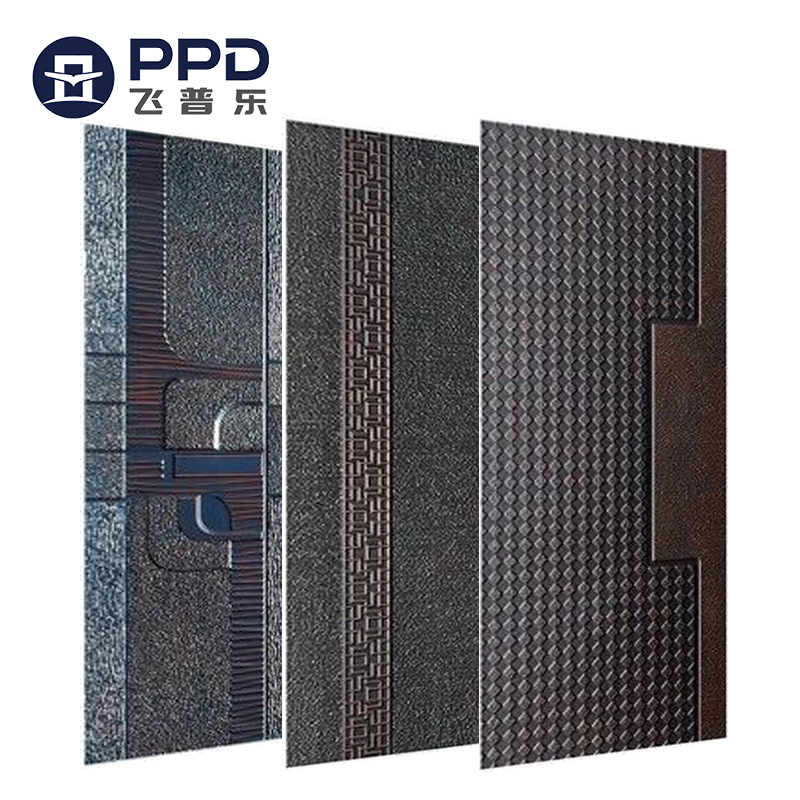 Wrought Iron Door Plate Steel Metal Door Design Embossed Steel Door Skin
