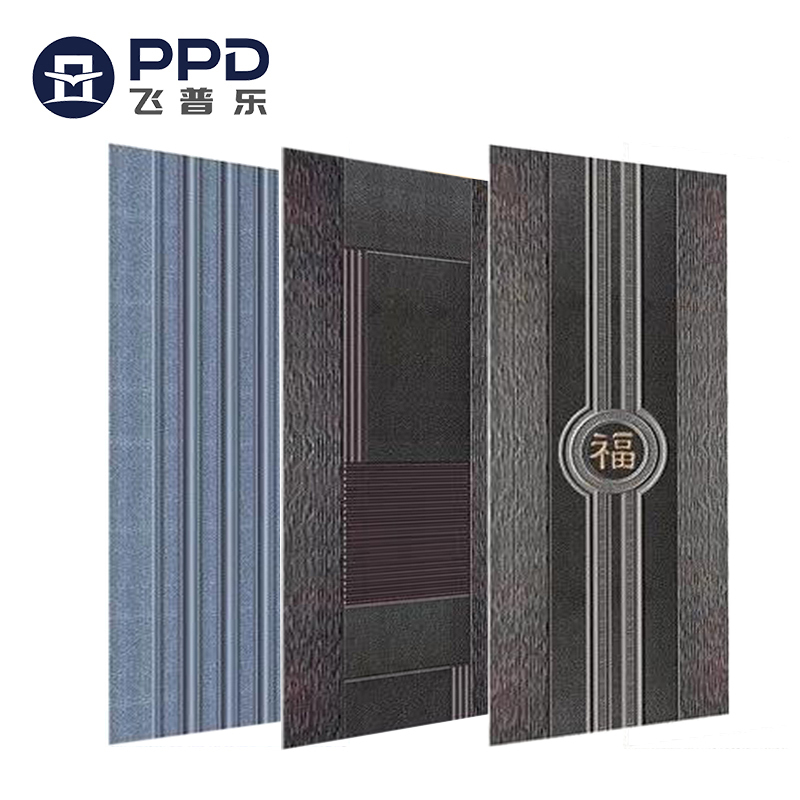 Wrought Iron Door Plate Steel Metal Door Design Embossed Steel Door Skin