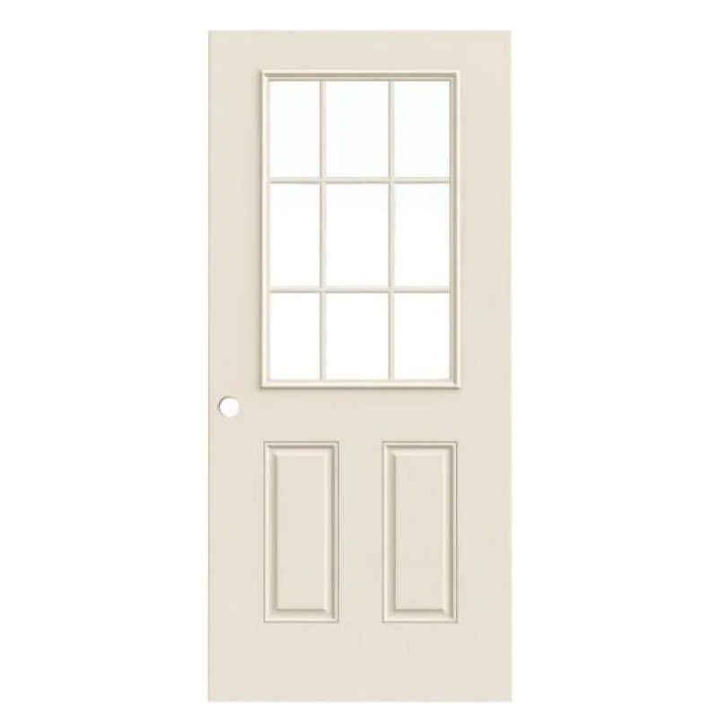 white color modern house design exterior decorative steel door interior style american door with glass