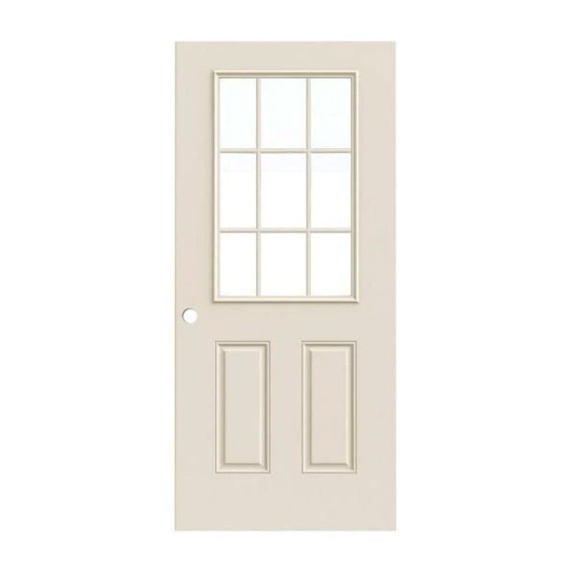 white color modern house design exterior decorative steel door interior style american door with glass