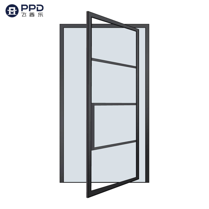 PPD China Manufacture Luxury Glass Security Front Pivot Door Entrance Main Door for House