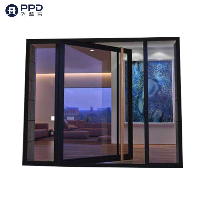 PPD China Manufacture Luxury Glass Security Front Pivot Door Entrance Main Door for House