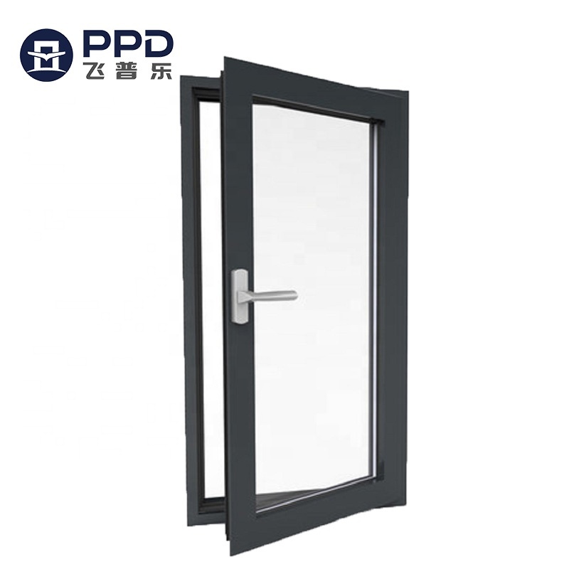Phipulo Newest Modern Design Hot Sale Exterior Door with Glass Front Door Entry Glass Steel Inserts Doors