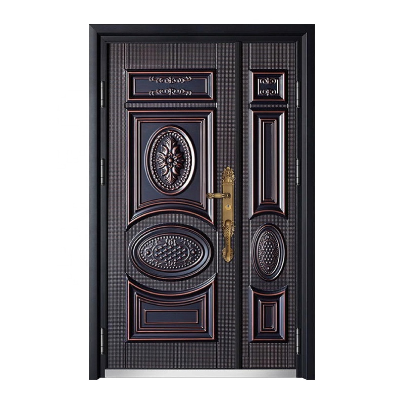 Villa Doorway Opulence Range Exterior High-Grade Iron Portal with Refined French Elements, Secure Lock Technology