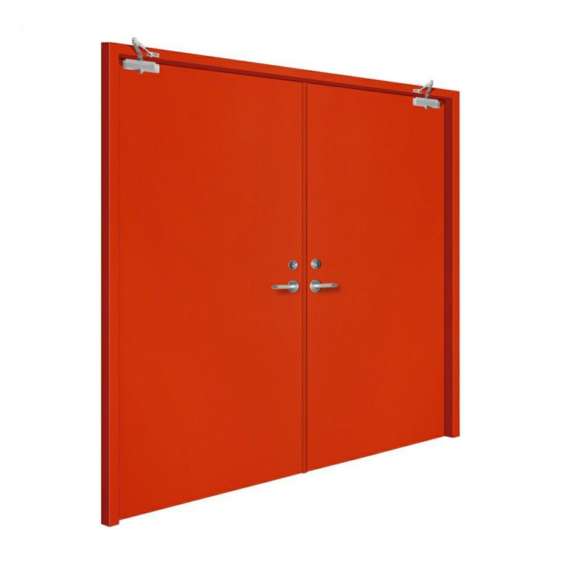 Market Top Selling Modern Style Commercial Fire Steel Doors Red Design Special Fire Rated doors for Exit
