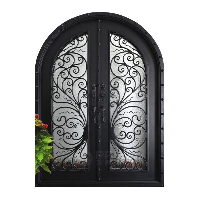 superior in quality european security home arched single double main entrance front entry wrought iron door