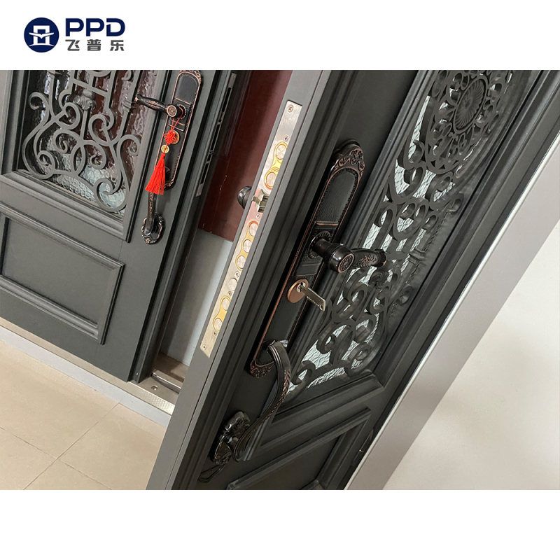 Professional Manufacturer Wrought Iron Doors Double Exterior wrought iron entrance door