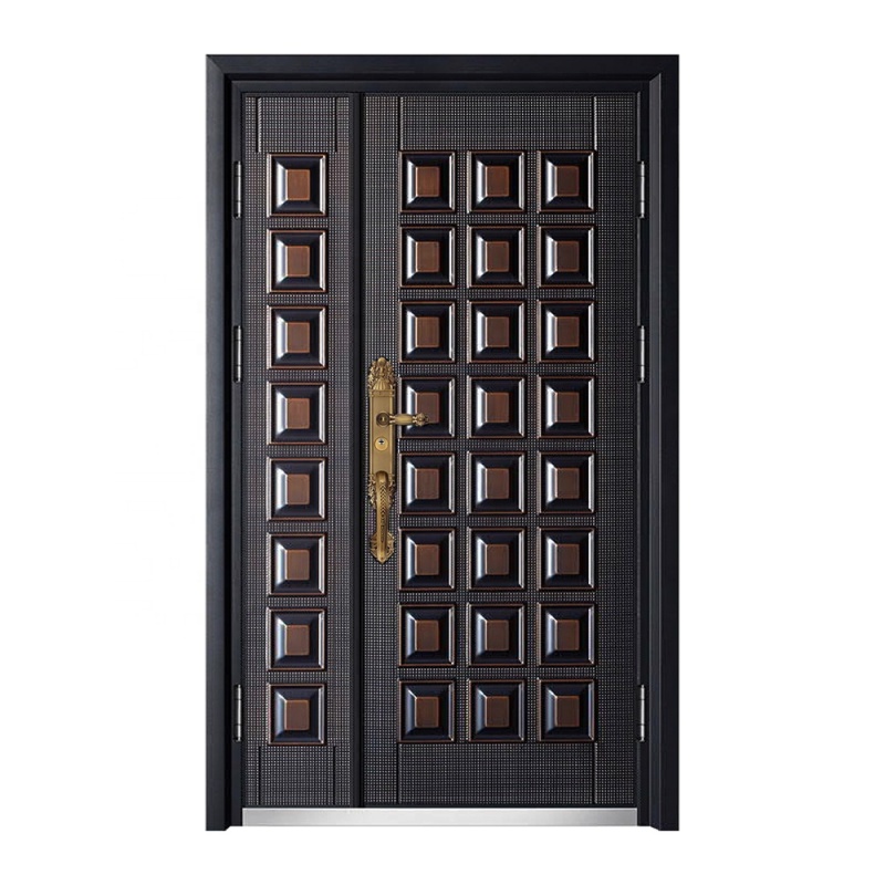Villa Luxury Exterior Entrance Main Front Door French Entrance Security Door Cast Aluminum with Security Door