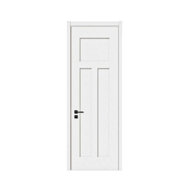 PPD  High Quality Qhite Primer Moulded Door Modern White Color Wood Room Door Designs Durable White Color Wood Door