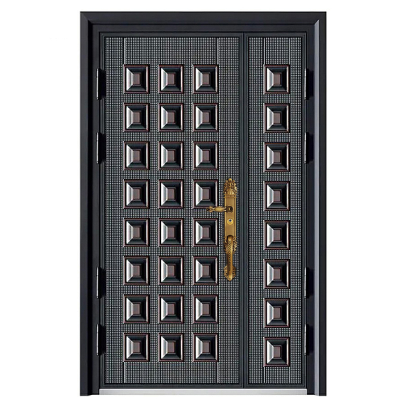 villa luxury exterior entrance main front door french entrance security door cast aluminum with security door