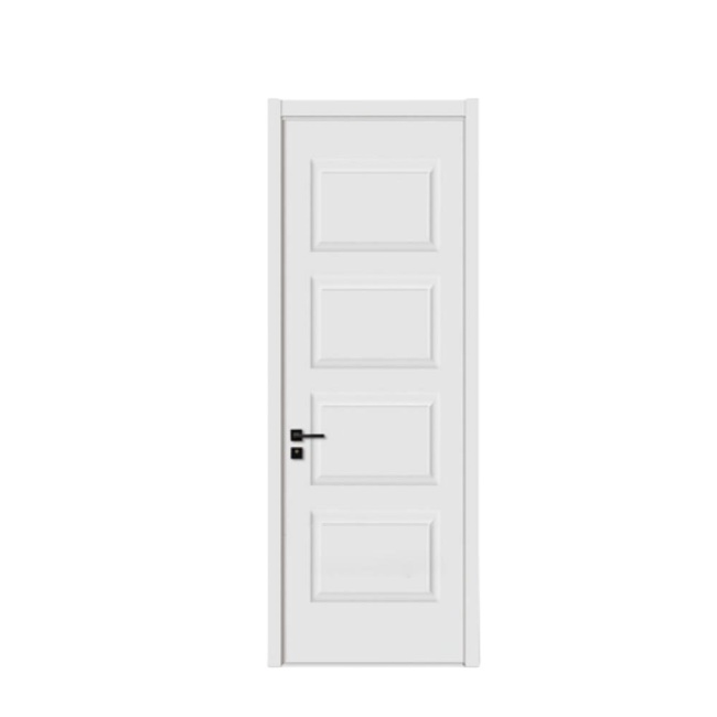 PPD  Fashion Interior Economic White Primer Wood Flat Moulded Door
