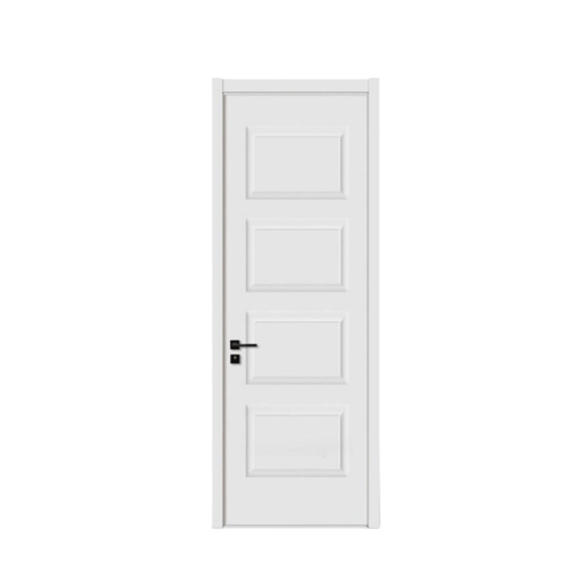 PPD  Fashion Interior Economic White Primer Wood Flat Moulded Door