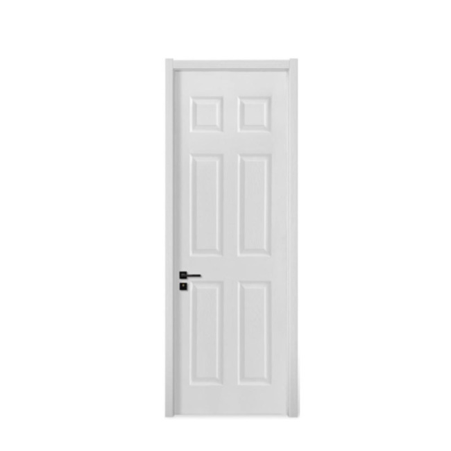 PPD  Fashion Interior Economic White Primer Wood Flat Moulded Door