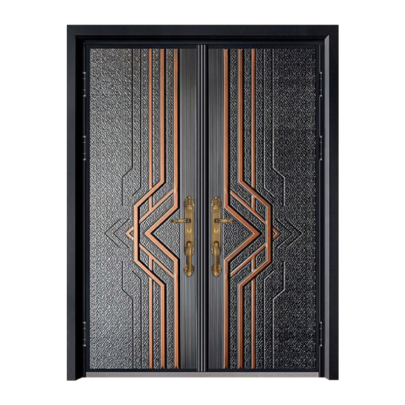 West Africa Market Targeted Professional Manufacturer Luxury Designs Weatherproof Cast Aluminum Doors for Residential