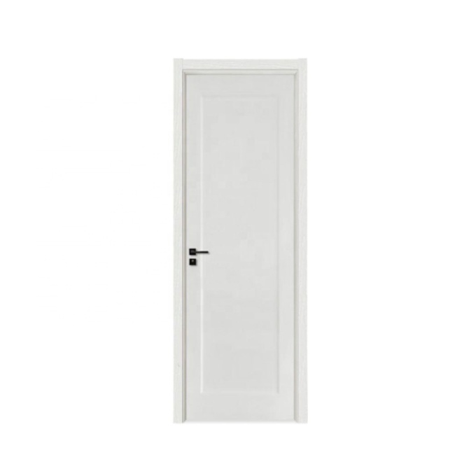 PPD  Simple Internal White Primer  Wooden Texture MDF Door Soundproof Composite Wooden Bedroom Swing Door