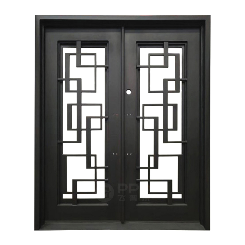 wholesaler customization anti theft entrance safety iron door wrought iron single door front entry wrought iron casement door