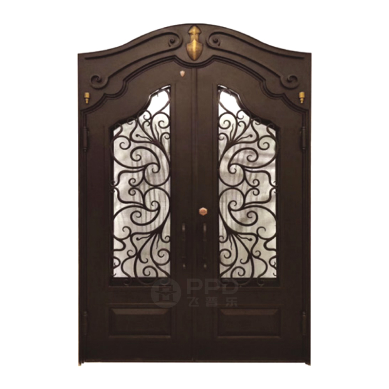 wholesaler customization anti theft entrance safety iron door wrought iron single door front entry wrought iron casement door