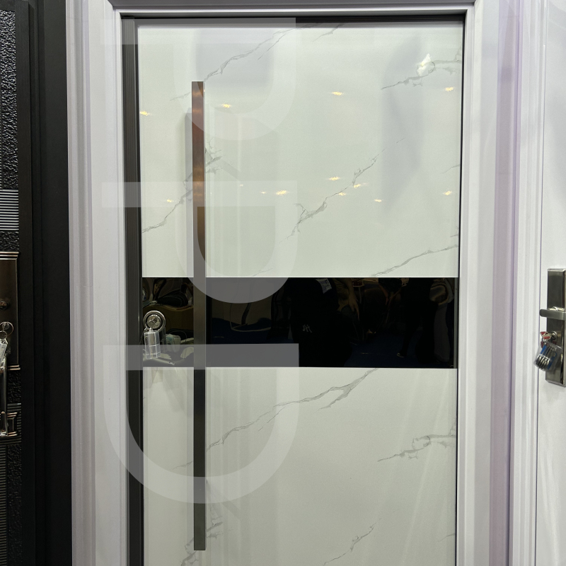 PPD Customized modern metal aluminum pivot front entry stainless steel pivot security entrance doors