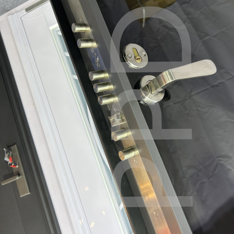 PPD Customized modern metal aluminum pivot front entry stainless steel pivot security entrance doors