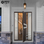 China top manufacturer custom high quality steel pivot external security doors for house metal front entry exterior door