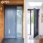 China top manufacturer custom high quality steel pivot external security doors for house metal front entry exterior door