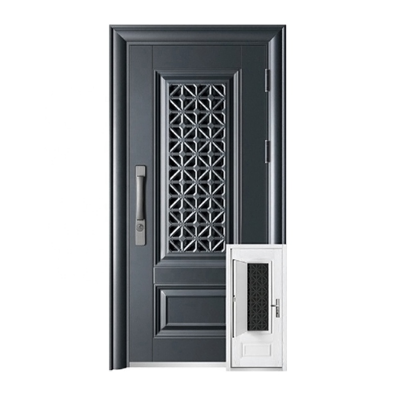 Quality Designer Style Intelligent Gate Energy Efficient Smart Steel Door for Apartment.