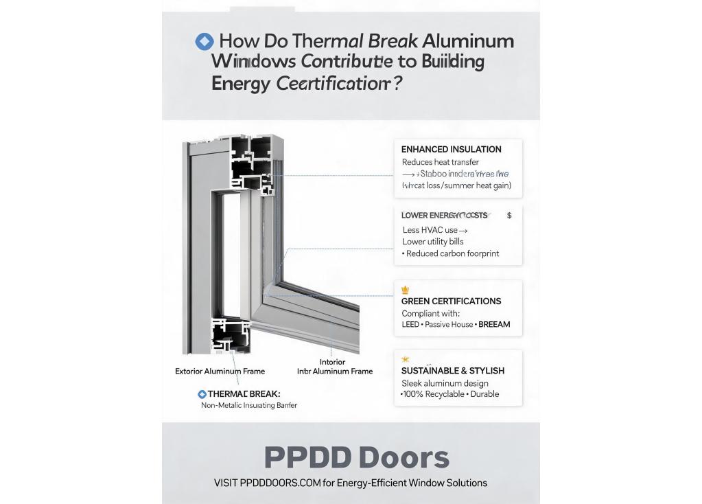 How do thermal break aluminum windows contribute to building energy certification?