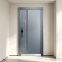 Modern Smart Entry Door, Grey Villa Front Door with Long Handle and Digital Lock