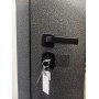 Russia Door Matte Dark Grey Steel Door with Rectangular Metal Pattern for Villa Entrance