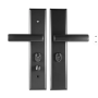 Vertical Grooved Steel Entry Door, Wood Grain Security Door for Home