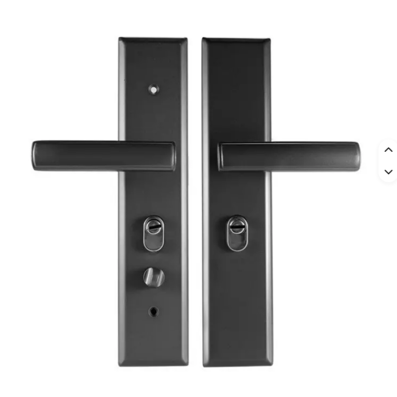 Vertical Grooved Steel Entry Door, Wood Grain Security Door for Home