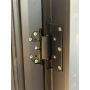 Modern Wood Grain Steel Exterior Security Villa Door With Smart Fingerprint Lock