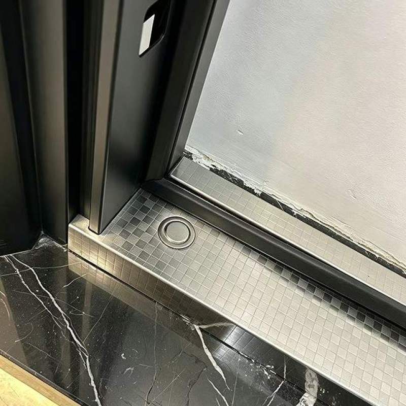 White 3D Embossed Cube Pattern Steel Security Single Entry Door Reinforced Steel Structure Custom Size For Modern House Apartment Residential Projects